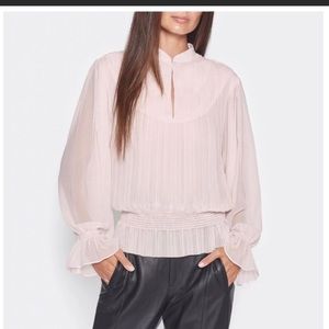 NWOT Joie Mumbi Pleated Blouse Size XS
